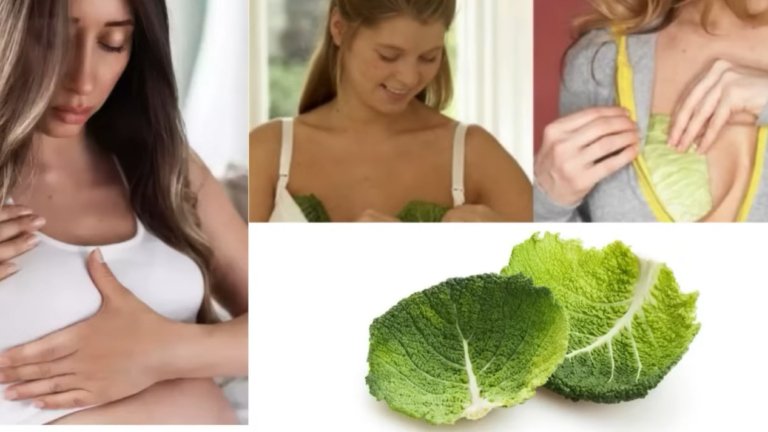 Cabbage leaves for swollen breasts relief