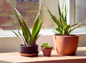 Snake plant in succulent soil