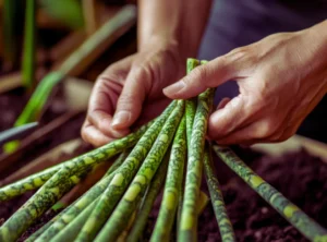 Dividing snake plant rhizomes