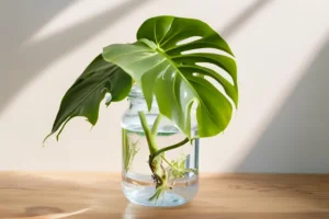 Propagating Monstera cutting